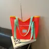 Bolso Tote Grande de Gran Capacidad 2026 Transfronterizo con Bloques de Color Únicos y Diseño de Malla Hueca, Bolso de Hombro y Bolso de Mano Casual de Moda