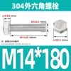 Ventas Directas de Fábrica M3-M12 GB 304 acero inoxidable Tornillo hexagonal exterior cabeza hexagonal tornillo hexagonal