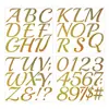 Adesivos de Letras de 3 polegadas Escritos à Mão com Glitter Dourado para Festa de Casamento Aniversário Celebração de Formatura DIY Adesivos de Letras de Tamanho Grande