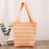 Bolsa Feminina Personalizada com Design de Tricô Ondulado, Bolsa de Ombro Versátil, Bolsa de Mão Tendência com Grande Capacidade, Bolsa Versátil Tendência Estilo Coreano