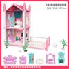 Casa de muñecas nueva para niños transfronteriza, juego de simulación de villa, interacción padre-hijo, juguete de castillo de princesita