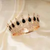 Corona de Novia Europea y Americana de Ronda Completa con Diamantes Corona de Reina Aleación Decoración de Pastel Corona de Novia