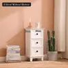 Gabinete Lateral Ultradelgado, Gabinete de Almacenamiento Estilo Cajón Retro, Gabinete de Almacenamiento Tipo Cajón Multicapa, Gabinete de Almacenamiento Pequeño de Madera Maciza