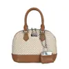 Bolsa Shell Retrô Cor Contrastante 2025 Nova Textura da Moda Mais Fácil de Combinar Bolsa de Mão Casual Estilo Ocidental Bolsa de Ombro Transversal Bolsa Feminina