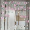 Cortina de Puerta de Dormitorio con Diseño de Estrella y Corazón de Niña, Cortina Divisoria, Cortina Decorativa Colgante para Sala de Estar, Cortina de Puerta Linda con Corazón de Niña
