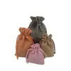Bolsas de Lino con Cordón para Té, Regalos, Empaque de Joyería, Bolsas de Algodón y Lino con Cordón, Bolsas de Lino Coloridas con Cordón en Stock