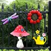 Paredão de Jardim Pátio Parede de Ferro Decoração Pingente Flor Borboleta Jardim de Infância Varanda Externa Pendurado na Parede Decoração de Parede