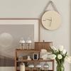 Reloj de Pared de Madera Escandinavo Estilo Ins Silencioso Redondo Simple Decoración de Sala de Estar Reloj para Habitación de Niños Adornos Colgantes de Pared
