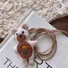Ropa para Niños Color Nuevo Otoño Temprano Mori Girl Cadena Marrón Tela Linda Oso Animal Cadena Accesorios para Adultos