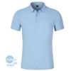 Camisa Polo de Trabajo Fresca, Sin Costuras, de Secado Rápido, Camiseta con Cuello de Alta Elasticidad para Hombre, Uniforme de Fábrica de Verano de Seda de Hielo, Camisa Cultural con Logo Bordado