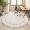 Alfombra Redonda Estilo Japonés Wabi-Sabi Hogar Sala de Estar Sofá Liso Mesa de Café Esterilla Silla de Oficina Esterilla para Piso Esterilla de Pie de Alta Gama