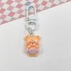 Llavero con forma de oso de mantequilla, colgante para bolso, pequeño accesorio de regalo, llavero para mochila escolar, accesorios para pareja, bonito