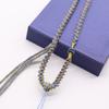 Accesorios nueva joyería colgante de jade cordón frotar algodón semiacabado cera de abejas collar de moda cordón al por mayor
