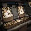 Cojín de Asiento de Coche de Dibujos Animados, Engrosado para Calidez Invernal, Funda de Asiento de Coche de Lujo con Estampado de Leopardo para Ventas Transfronterizas
