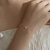Nalan Plata Esterlina S925 Cuentas de Luz de Diamante Pulsera en Forma de U Estilo Nicho Joyería de Mano S7099