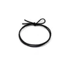 Cuerda para el cabello con nudo unilateral de color sólido japonés y coreano, cuerda para el cabello de niña, anillo para el cabello rojo de internet, simple, de alta elasticidad, estuche de cuero, estilo ins Mori