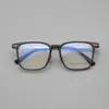 55 montura negra para gafas de prescripción para hombre, montura grande retro, adelgazante, se pueden equipar con lentes de prescripción, montura de gafas de titanio puro ultraligera con filtro de luz azul