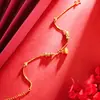 Nuevo Tobillera de Semilla de Loto para Mujer, Joyería Elegante, Accesorios de Aleación de Cobre Imitación Oro, Estilo Chino Moda Estilo Transmisión en Vivo