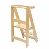 Escalón para bañar al bebé escalón infantil Torre de aprendizaje taburete con base antideslizante taburete de pie de madera plegable