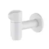 Grifo para Fregadero de Baño de Cobre Color Gris Metalizado, Apertura Rápida, Monomando Frío, Grifo de Agua para Balcón, Boquilla Doméstica Antisalpicaduras