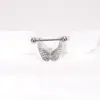 Comercio electrónico transfronterizo anillo de pezón de acero inoxidable alas microincrustación de circonita piercing corporal para pezón joyería para piercing joyería al por mayor