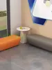 Banco Largo Simple de Institución de Entrenamiento para Padres en el Área de Descanso, Sofá Pequeño Contra la Pared para Uso en Tienda Sin Respaldo