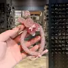 2026 Nuevos Accesorios para el Cabello Rosa Brillante Diamante Cristal Conejo Goma para el Cabello Duradera No Dañina Banda para el Cabello Cuerda para el Cabello Accesorios para el Cabello para Mujer
