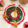 Collar de Punto Festivo de Año Nuevo para Mascota Bufanda Ajustable Navideña Decoración para Perro Gato Triángulo Toalla Babero