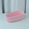 Cesta de almacenamiento ovalada tejida con cuerda de algodón al por mayor, cesta de almacenamiento moderna y sencilla para el hogar, para aperitivos, cosméticos y escritorio.
