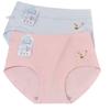 Ropa interior de color neón para mujer, algodón, dibujos animados, de cintura media, parte superior del cuerpo, amigable con la piel, transpirable, cómoda, simple, casual, bragas