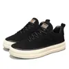 Zapatos de Hombre de Caña Alta con Suela Gruesa de Cuero Negro Mate Zapatos de Tabla para Hombre Transpirables Versátiles Ligeros Zapatos Casuales Transfronterizos de Caña Alta que Aumentan la Altura