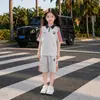 Conjunto Deportivo para Niñas Verano Estilo Delgado 2026 Infantil Manga Corta Nuevo Holgado Pantalones de Pierna Ancha Conjunto de Dos Piezas para Niñas Mayores