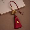 Colgante de coche de latón Ruyi Xiangyun con cerradura para espejo retrovisor, colgante de coche para hombres y mujeres, decoración de coche segura de alta gama