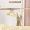 Percha transparente de flocado estilo japonés percha gruesa antideslizante percha de terciopelo para ropa percha de almacenamiento sin costuras
