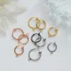 Pendientes de Clip sin Agujeros en las Orejas, Pendientes de Resorte Invisibles, Accesorios DIY, Aros de Oreja Hip-Hop que Conservan el Color Dorado de 18 Quilates, Pendientes Falsos, Hebillas para Orejas