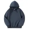 Nuevo producto de otoño: Sudadera de trabajo lisa de color personalizado, corte holgado, hecha de algodón chino y seda de leche, con logo estampado
