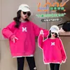 Moletom Casual para Meninas 2026 Nova Coleção Primavera e Outono Estilo Doce e Estiloso Modelagem Solta Estilo Coreano Manga Longa Blusa Moletom para Bebês