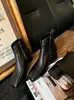 Botas Chelsea Femininas de Couro Macio Estilo Retrô com Salto Bloco 2026 Outono/Inverno Novas Versáteis Bico Quadrado Salto Médio Moda Mãe Casual Botas Martin