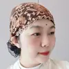 Novo Chapéu Baotou Bordado Dupla Camada Moda Estilo Estrangeiro Quatro Estações À Prova de Poeira Cobertura para Cabelos Brancos Chapéu Mãe Cabelo Branco Acessórios para Cabelo Venda por Atacado