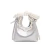 Mini bolsa de bolinhas estilo coreano para mulheres, mochila casual fofa e fresca com laço, bolsa transversal versátil para meninas fazerem compras