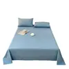Sábanas Gruesas Cepilladas de Algodón Puro 100% Algodón Puro Color Doble Dormitorio Estudiante Funda de Almohada Juego de Tres Piezas Fábrica de Origen