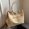 Bolso Tote para Mujer 2024 Nuevo Gran Capacidad Bolso de Viaje Otoño e Invierno Bolso de Hombro Versátil Lienzo Ins Bolso de Viaje