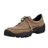 Zapatos Casuales de Suela Gruesa, Zapatos Deportivos, Zapatos de Vestir para Mujer, Nuevo Estilo Primavera 2026, Versátiles de Tacón Medio con Cordones, Cuero Genuino Transpirable, Zapatos Birkenstock