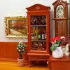 1:12 Casa de Muñecas Casa de Muñecas Modelo de Casa Muebles Miniatura Comida y Juego Miniatura Madera Maciza Gabinete de Puerta Única con Parte Superior Curva