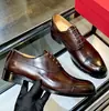 Zapatos de Cuero de Gama Alta para Hombre Cuero Genuino Charol Cuero Pulido con Cordones Zapatos Formales de Negocios Británicos Zapatos Derby Zapatos para Hombre
