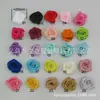 Rosa de Cinta de Poliéster de unos 2 cm Brotes Flores para Joyería Flores Hechas a Mano Accesorios para Ropa Accesorios para Juguetes
