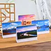 Calendário de Mesa Elevado 2027 Personalizado Novo Calendário de Mesa com Suporte em Papel Pérola Hot Stamping Publicidade Ano do Carneiro Calendário de Mesa Presente Atacado