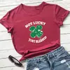 Ebay Comercio Exterior Deseo Comercio Exterior Europeo y Americano No Suerte Solo Bendecido Trébol de Cuatro Hojas Camiseta Nueva