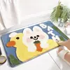 Tapete de Chão para Sala de Estar de Animais Pequenos Transfronteiriço, Imitação de Caxemira, Antiderrapante, Fácil de Limpar, Capacho de Entrada Antiderrapante, Tapete de Banheiro Absorvente