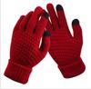 Zapatos para guantes de pantalla táctil mujeres invierno tejido forro polar jacquard engrosado antideslizante cálido moda guantes de invierno fabricantes